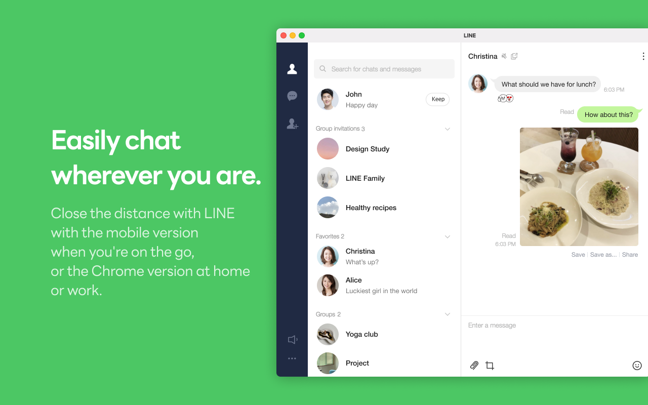 LINE: Protecting user privacy and building a secure and reliable communication environment.